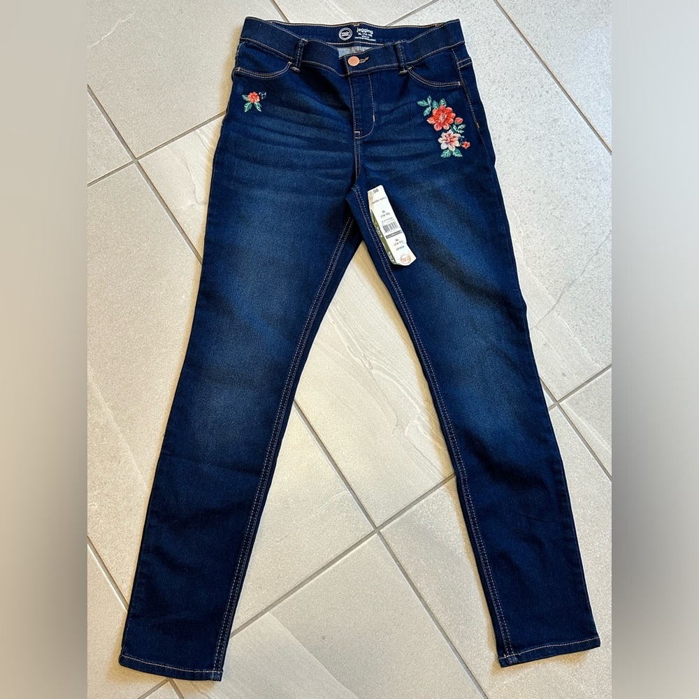 NWT Girls Wonder Nation Floral Embroidery Jegging Size XL 14-16